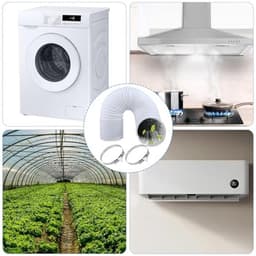 Flexibele Afvoerslang 150mm 3m PVC met Slangklemmen en Tape voor Airconditioning en Wasdrogers — thumbnail 5