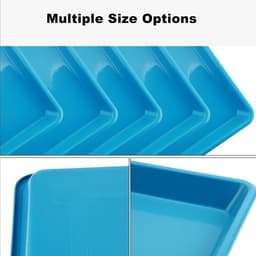 Grote Lekbak Kunststof - Waterdichte Opvangbak - Apparaten Beschermen - Hoge Drukbestendigheid - 74x50x3cm - Blauw — thumbnail 5