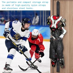 Droogrek voor hockeyuitrusting met 5 haken - Draagbare kleerhanger voor hockey - Thuis, camping en outdoor gebruik — thumbnail 4