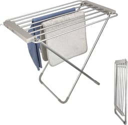 VH Supplies®Elektrisch Droogrek - Verwarmd Droogrek - Wasrek - 8 Stangen - 63 x 95 x 74 cm — thumbnail 1