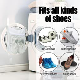 Schoenen Waszak - 39 x 19 cm - Schoen Waszak Wasmachine -Sneakers Waszak voor Wasgoed - Herbruikbare - 360° Uitgebreide Reiniging - Netje Anti-Vervorming - Wasnet Voor Schoenen - Met verstelbare band - Droogzakken - voor de meeste wasdrogerdeuren — thumbnail 4