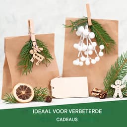 EXCITAT 100 stuks - Wasknijpers - Houten clips - Multifunctioneel - Geschikt voor het bevestigen van foto's, het sluiten van cadeauzakjes, decoratie — thumbnail 4