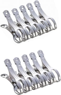 Grote Kleren Drogen Clips - Set van 10 stuks voor Wasgoed, Quilts en Strandlakens — thumbnail 1