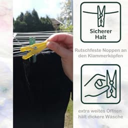50 Stabiele Wasknijpers met Antislip Handgreep en Knijpermand - Duurzaam en UV-bestendig — thumbnail 4