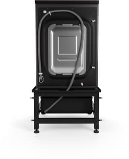 Wasophoogte® Wasmachine verhoger met lade - Wasmachine opbouwmeubel - Wasmachine sokkel - 42cm hoog - Zwart - Universeel - 65*60,5 (LxB) - Inclusief wandbeugels — thumbnail 4