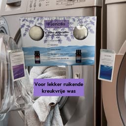 Fienosa Drogerballen met Geur Olie 2 flesjes - 6 stuks - Droger ballen - Wasbollen in Wasdrogers - Droogballen - 6 Stuks met etherische olie- Wasdrogerballen - Energiebesparend - Duurzaam - Herbruikbaar - 100% Nieuw Zeelands Schapenwol — thumbnail 3