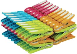 Wasknijpers - Groen, Blauw, Oranje, Roze - 60 stuks - stevig en kleurig — thumbnail 1
