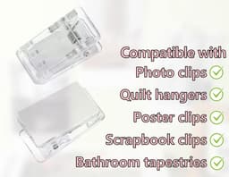 Inovra Plus - Decoratieve clips voor buiten en kantoor, 20 stuks, transparante kunststof fotoclips met veerklemmen — thumbnail 4