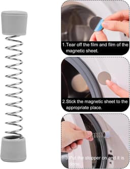 Deursteun voor Wasmachine met Voorlader, Magnetische Deursteun voor Wasmachine Magnetische Deurhouder voor Vaatwasser Accessoires voor Wasmachine en Droger voor Goede Ventilatie — thumbnail 5