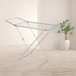HI Wasrek - droogrek - zilver - metaal - 171 x 54 x 89 cm - max 15 kg - ophangen — thumbnail 2