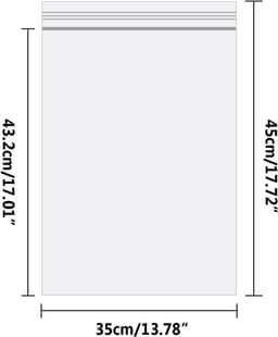 Hersluitbare Transparante Plastic Tassen - Transparant - 35 x 45 cm - Stevige Ziplock Tassen - Voor Diverse Toepassingen — thumbnail 2