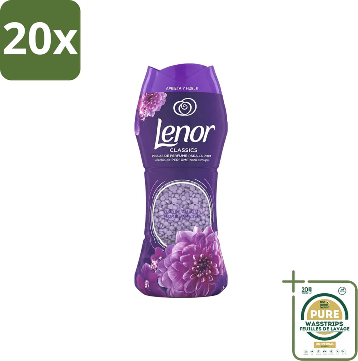 20 x Lenor Unstoppables – Geurbooster – Amethyst – 210 g - Wasstrips - Geurbooster Was - Wasgeur - Wasgeur Intens - Wasgeur Langdurig - Wasgeur Amethyst — afbeelding 1