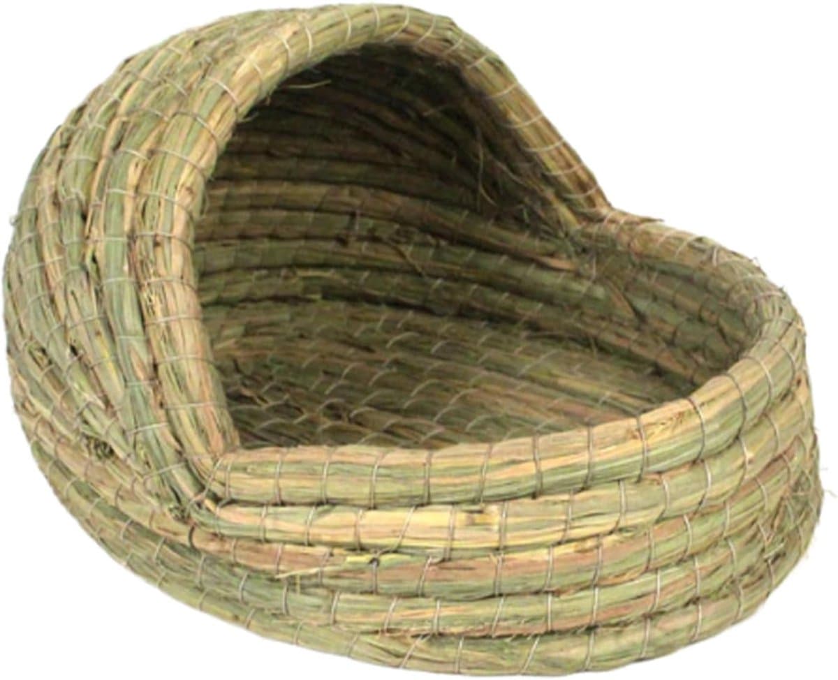 Hasenbett, Stroh-gewebtes Lukenhaus, Kleintierbett für Kaninchen, Frettchen, weiche Funktion, leicht zu reinigende Funktion, Haustierwerkzeug, Käfigzubehör für Vogelstall, Bauernhofzucht — afbeelding 1