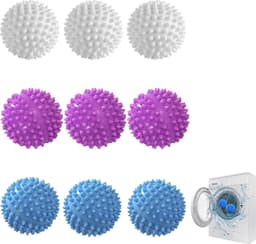 9 stuks drogerballen voor wasdroger, wasballen, wasballen, wasballen voor donsjacks, herbruikbare drogerballen, wasbal voor wasmachine voor wasmachine — thumbnail 1