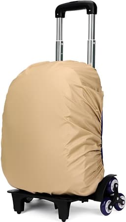1 stuks trolleyhoes voor kinderen en jongeren, waterdichte rugzakhoes, regenhoes, rugzak voor regen, waterdicht (kaki, C) — thumbnail 1