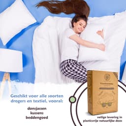 Eco Droogtrommelballen Set van 6 wit - drogerballen | Droogballen voor de droger - 100% Nieuw-Zeelandse eersteklas schapenwol — thumbnail 5