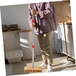 1set Verstelbare Rvs Mop Handle Vervangingsset Uitbreidbare Mop Voor Diverse Hoofden Eenvoudig Te Bevestigen Ergonomisch Ontwerp Voor Comfortabel Schoonmaken — thumbnail 4