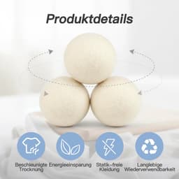 Set van 6 Ecologische Droogballen van Schapenvilt — thumbnail 3