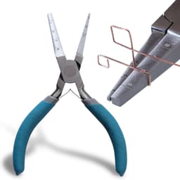 Ronde neus wikkeltang, 6 inch metalen draad buigtang met schaal C45 staaldraad lus gereedschap voor doe-het-zelf sieraden ambachten maken handwerk productie — thumbnail 1