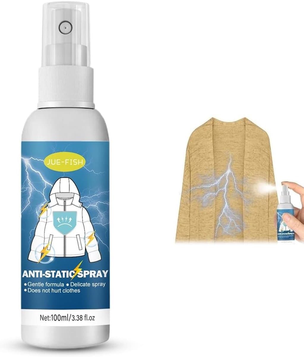 Antistatische spray voor kleding, textiel, meubels en auto - 100ml voor een statischvrije ervaring — afbeelding 1