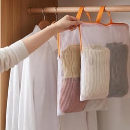 Wasnet Set - Waszakken Beschermend - Kleding Beschermen - Honingraatstructuur - 4 Maten - Wit — thumbnail 3