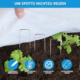 56 stuks stevige grondankers van 15 cm voor onkruiddoek, tenten, omheiningen - camping en tuinanker — thumbnail 2