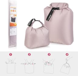 Waterdichte nylon waszak voor reizen, organizer voor vuile kleding, nat-droog tas voor zwemmen en sportschool, ideaal voor onderweg — thumbnail 2