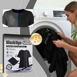 Zwarte Kledingverf - Textielverf Lakens - Kleding Opfrissen - Niet-vervagend - 15 stuks - Zwart — thumbnail 2