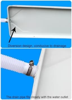Condensaatbak Airco - Afvoerbak Condenswater - Voorkomt Waterschade - Lekvrij Systeem - 2m slang - Grijs — thumbnail 3