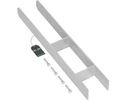 H-paalhouder - Paalanker Betonanker - Schuur Bouwen - H-constructie - 600 mm Hoog - Grijs