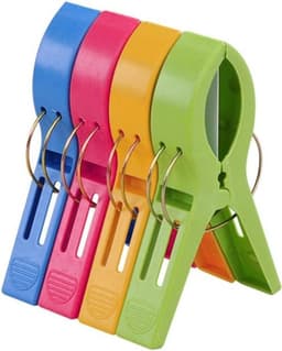 8 x Strandlaken knijpers in diverse kleuren - Ligstoel met metalen veren — thumbnail 2