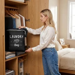 SnelShoppen - 2 stuks waszakken voor reizen, waterdichte vuilwaszakken met handvat en ritssluiting, opvouwbare natte zak voor zwemspullen, thuis, vaka — thumbnail 4