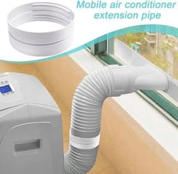 Witte Mobiele Airco Afvoerslang Met Koppelstuk - Universeel Ø13-15cm - Hittebestendig Flexibel PVC - Luchtdichte Schroefverbinding - Verlengstuk Voor Uitlaatpijp - Voor Thuis Kantoor Slaapkamer — thumbnail 5