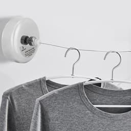 Waslijn Uitschuifbaar - Drooglijn Binnen - Kleding Drogen - Verstelbaar Roestvrij Staal - 2 Meter - Zilverkleurig — thumbnail 2