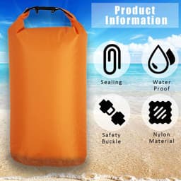 2 stuks lichte droogzakken, waterdichte drijvende tas, gecomprimeerde waterdichte droge tassen, Oranje, 8 liter, Oranje, Universeel — thumbnail 3