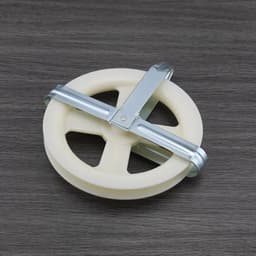 Lord of the Tools 2 stks 5 Inch Waslijn Katrol Nylon Touw Katrol Kabel Puller Compatibel met Outdoor Drogen Kleding Past Touw Tot 3/8 "Wit — thumbnail 4