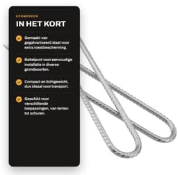 Grondankers 30 cm - 8 Stuks - Verzonken Haringen - Beitelpunt - Antislip Haak - Geschikt voor Tenten en Hekken - Tentankers — thumbnail 4