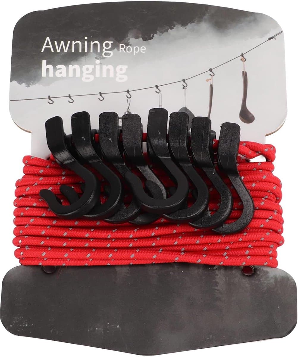 Waslijn, Reiswaslijn Waslijn voor Kamperen, Balkon Kleding Drooglijn, Tent Camping Lanyard Touw Waslijn — afbeelding 1