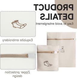 Set van 2 wasnetten voor delicate kleding, lingerie en schoenen - Ideaal voor reizen en wasmachinegebruik — thumbnail 4