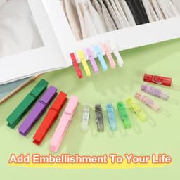 Wasknijpers, 60 stuks mini kleurrijke plastic kledingclips, sterke grip fotoclips voor foto's, hangende kleding, decoratieve ambachten, transparant — thumbnail 4
