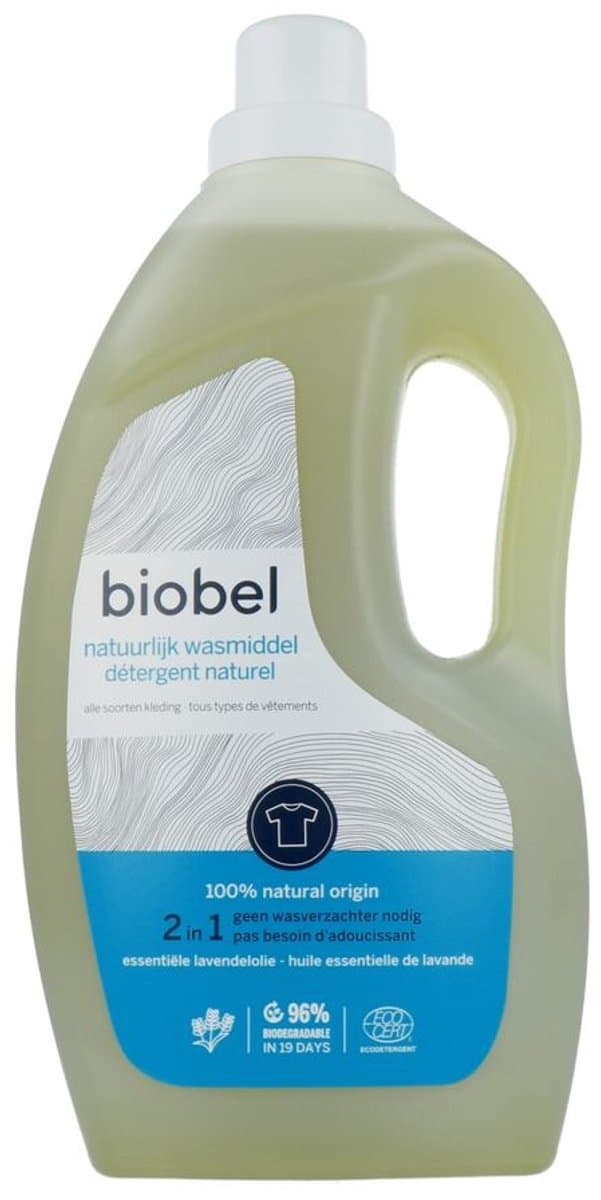 Biobel – Vloeibaar Wasmiddel – 1,5 L - 100% Natuurlijk – Biologisch afbreekbaar — afbeelding 1