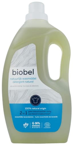 Biobel – Vloeibaar Wasmiddel – 1,5 L - 100% Natuurlijk – Biologisch afbreekbaar — thumbnail 1