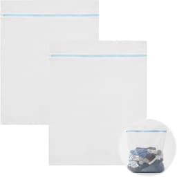 Set van 2 extra grote waszakken, 60 x 80 cm, duurzaam wasnet voor delicate kleding, gordijnen en beddengoed — thumbnail 5