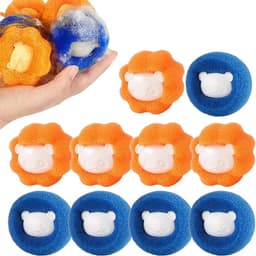 SnelShoppen - Pack van 10 Wasmachine Haarverzamelaars voor het Effectief Verwijderen van Dierenharen, Pluis en Lint uit Kleding en Beddengoed - Microv — thumbnail 1