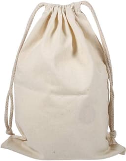 SnelShoppen - Katoenen Waszak met Koord, Natuurlijk Kleur, Huishoudelijke Opbergzak voor Kleding en Textiel, Thuis en op Reis, 1 Stuk, Eco-vriendelijk — thumbnail 2