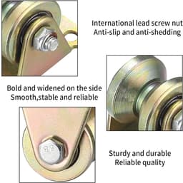 SnelShoppen - 7 Stuks Pulleys voor Touwen, V Groef Rolwiel, Takel Blokken, Hijssystemen, Zware Wielen voor Waslijn, Hoist Systeem, Roller Poorten — thumbnail 3