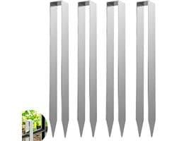 SnelShoppen - Pack van 4 Rozenboog Grondankers, Zilveren U-Vormige Grondankers voor Bevestigen van Stabiele Metalen Rozenbogen en Waterleidingen, 300
