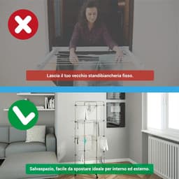 Moderne Wasdroger - Toren Droogrek - Efficiënt Drogen - Ruimtebesparend Ontwerp - 40 Meter Droogruimte - Wit — thumbnail 2