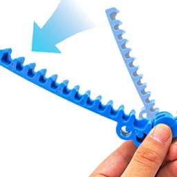 Voedsel zak clips - Broodzak sluitingen - Keuken organiseren - Krokodil ontwerp - 15 cm - Blauw — thumbnail 5