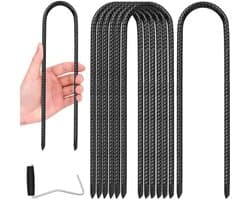 Dailygoods- Grondankers 30 cm - 8 Stuks - Tuinharingen/Staken - Membraanharingen - Voor Harde Vloeren - Voor Tuin/Camping - Tentharingen